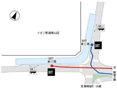 西区青山（関屋大橋西詰め）の整備計画案説明図