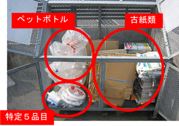 整然としている集積場
