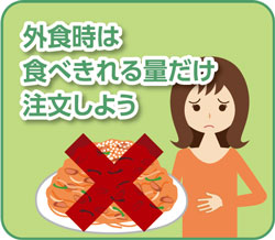 外食時は食べきれる量だけ注文しよう