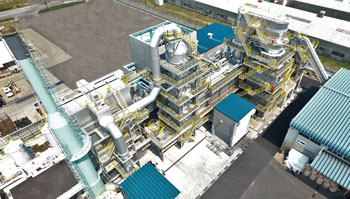 ごみ焼却の熱を利用した発電施設