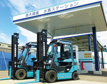 CO2を排出しない燃料電池フォークリフト