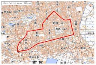 7月8日対象地域図