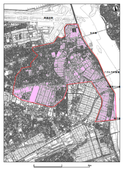 東区の対象地域図
