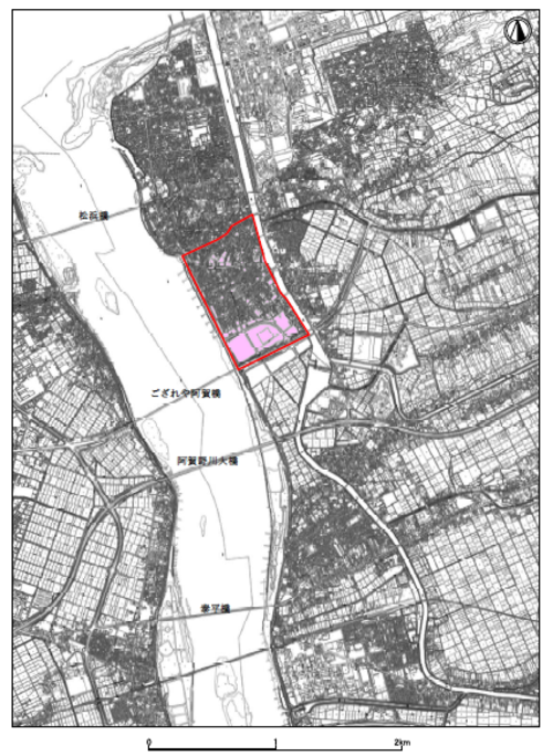 北区の対象地域図