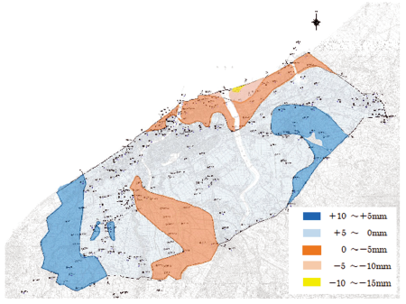 図表5−6　新潟・新発田地域地盤変動図（令和元年9月1日～令和2年9月1日）