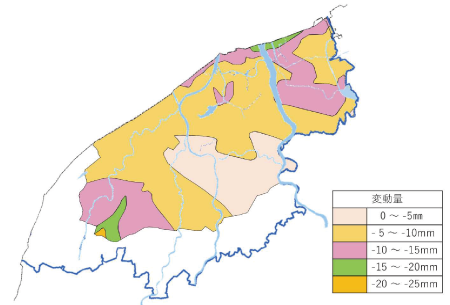 図表5−6　新潟・新発田地域地盤変動図（令和元年9月1日～令和2年9月1日）