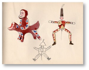 安宅安五郎の画帖「世界玩具」抜粋の写真