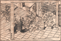 尾竹國観《教科書挿絵：蘇我入鹿の暗殺》の写真