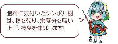 凧っこ13人衆の中蝶が差し棒を持ち説明しているイラスト