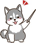 犬が「犬を飼っている皆さんへ。登録が必要です。狂犬病の予防注射は毎年必ず受けましょう。死亡したとき、飼い主が代わったときは届けが必要です。鑑札・注射済票は首輪などで犬に着けてください」と話すイラスト