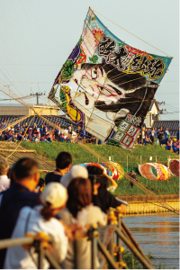 日吉丸組の祝い凧の写真
