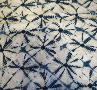 巻き上げ絞りの手ぬぐいの写真