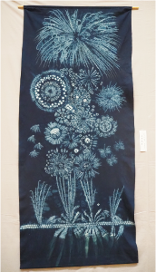 花火の模様のタペストリー