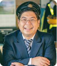 かぼちゃ電車保存会会長・平田翼さんの顔写真