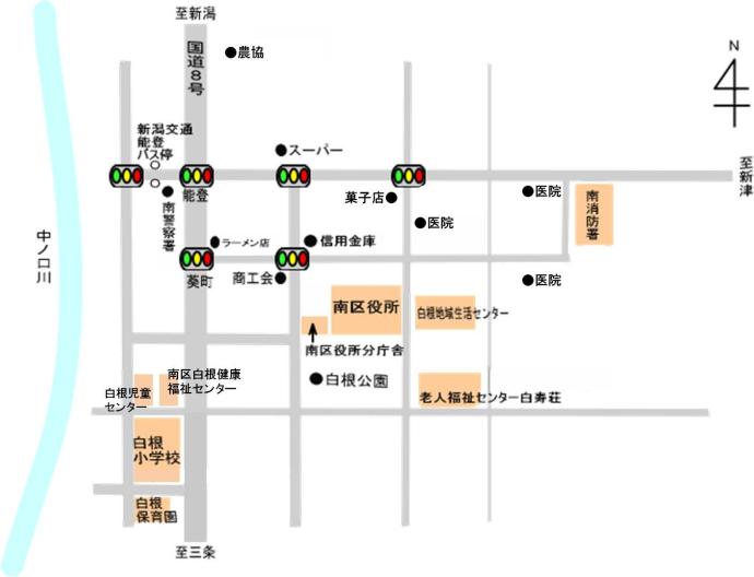 区役所周辺地図