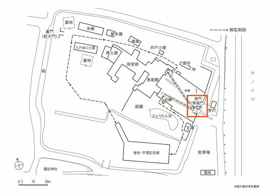 笹川邸位置図