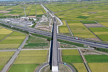 新潟中央環状道路　くろさき茶豆大橋開通