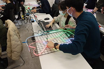 地域と大学連携事業　イルミネーションで地域を明るく　新潟大学今村研究室