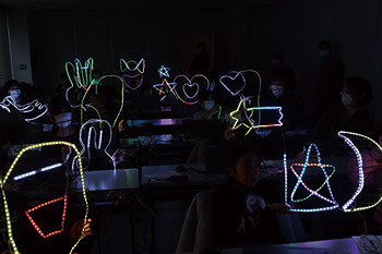 地域と大学連携事業　イルミネーションで地域を明るく　新潟大学今村研究室