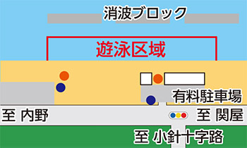 遊泳区域図