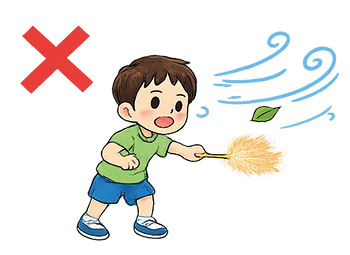 風の強い日は花火をしない