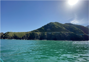 山と海の写真