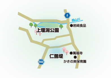 区内にある潟の地図