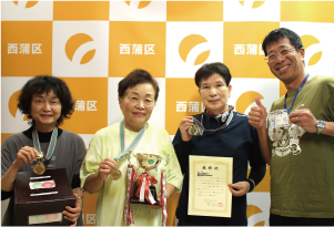 優勝チームと区長