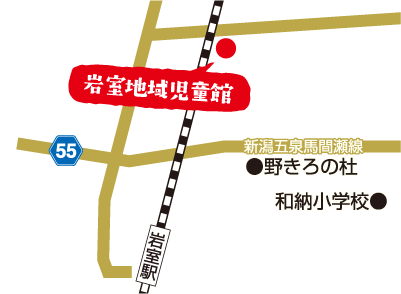 岩室地域児童館の地図