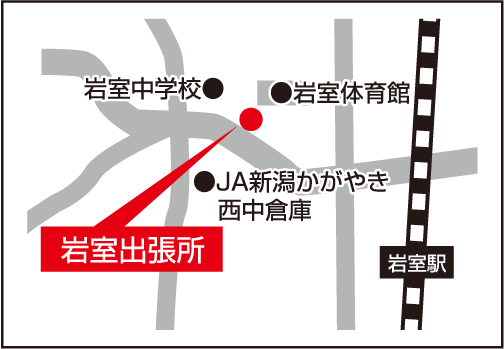 岩室出張所の地図