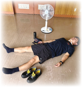 軽症の熱中症時の応急手当の例