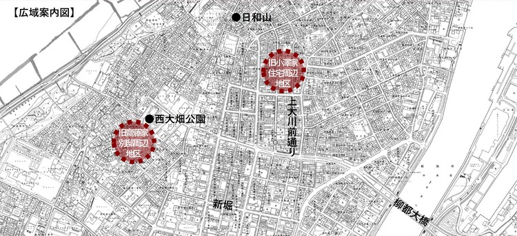助成対象となる地区の広域図
