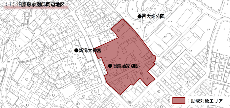 旧齋藤家別邸周辺地区の詳細図