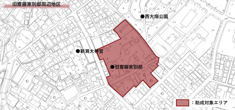 旧齋藤家別邸周辺地区の詳細図