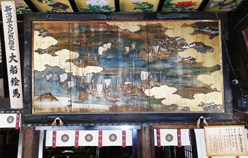 日本遺産構成文化財の一つ「大船絵馬」（白山神社所蔵）