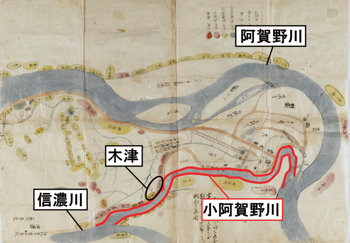 弘化5年（1848年）の沢海・横越付近の絵図