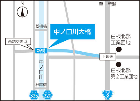 中ノ口川大橋周辺マップ