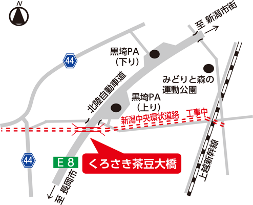 新潟中央環状道路マップ