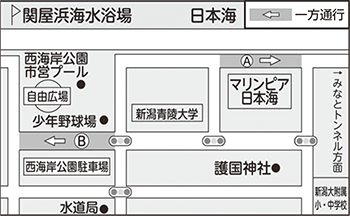 マリンピア日本海・関屋浜海水浴場周辺の地図