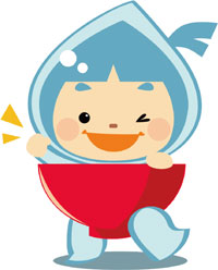 新潟市下水道キャラクター　水玉ぼうし