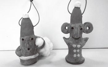 埴輪のクリスマスオーナメント作り