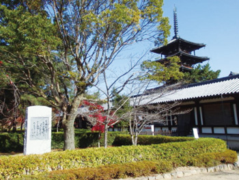 法隆寺にある歌碑