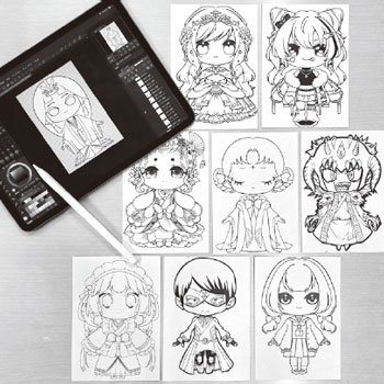 タブレットでおひなさま作り