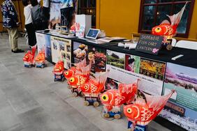 鯛車展示ブースの様子　