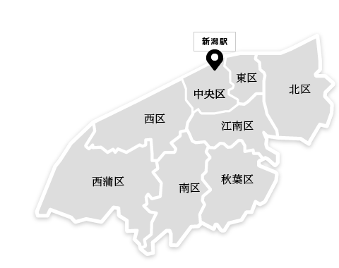 新潟市のマップ
