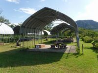 上堰潟公園のかまどの写真