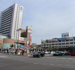 新潟駅付近の様子