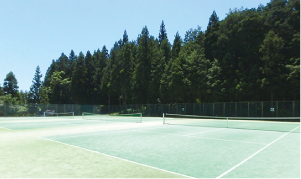 岩室緑地広場テニスコートの写真