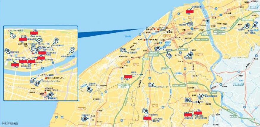 Niigata City Wi-Fi（通常規格）エリアマップの画像